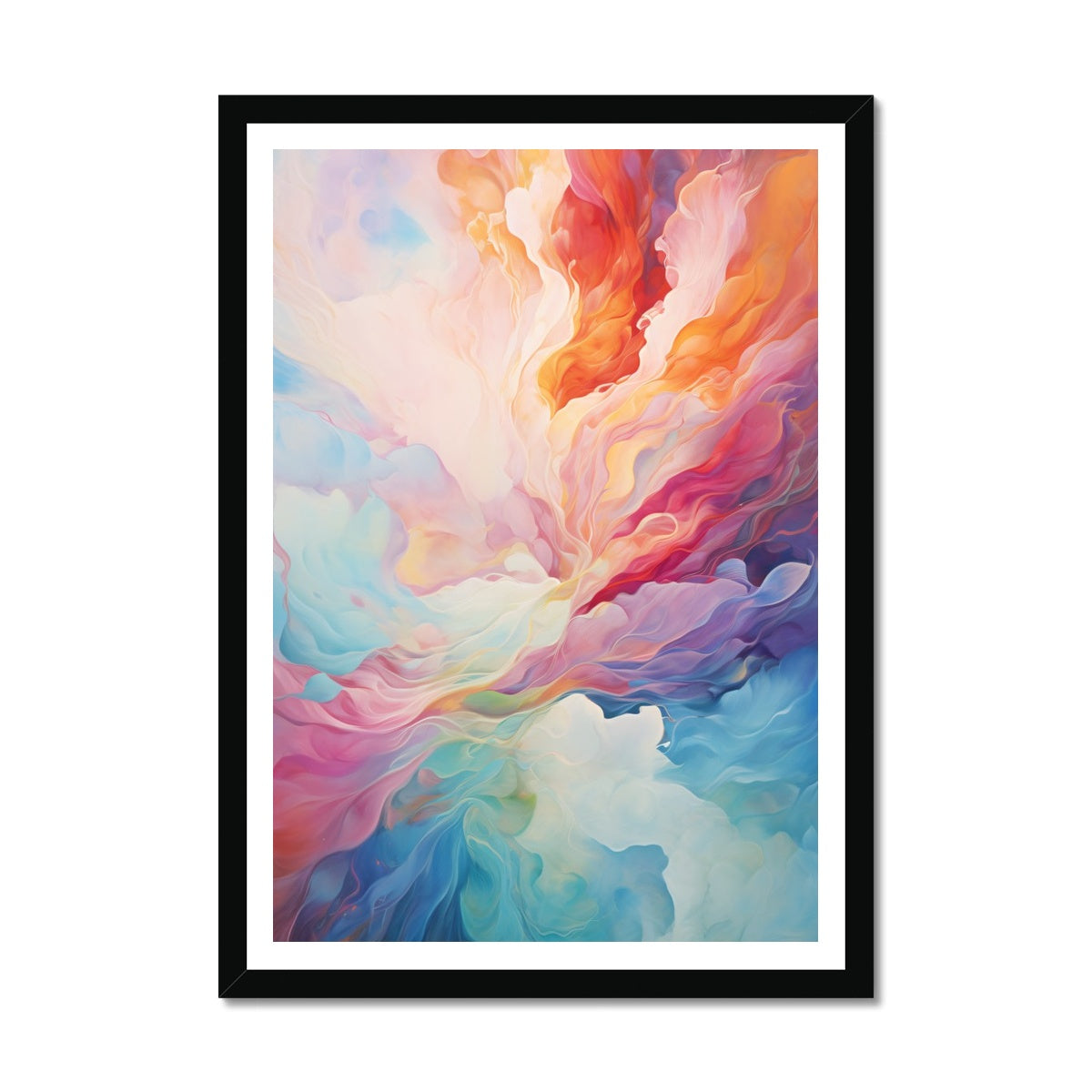 "Whispers of Unity" is a mesmerizing ode to the serenity of nature, where multicolored clouds gracefully converge in a diagonal dance of harmony. This fine art print captures the seamless blending of colors and forms, inviting you to experience the tranquil beauty of interconnectedness. In this captivating artwork, the clouds flow diagonally, creating a sense of motion and direction within the celestial expanse. 